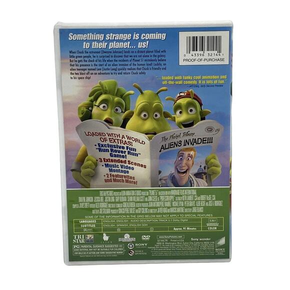 Planet 51 - Family Animation starring Dwayne Johnson DVD 2009 TRI STAR Kids - Picture 4 of 16